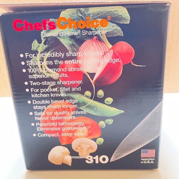ChefsChoice Diamond Hone Knife Sharpener Model 310 Two-Stage Kitchen & Pocket Kn - Picture 6 of 15